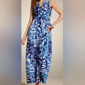 Chico's Blue and White Patterned Dress